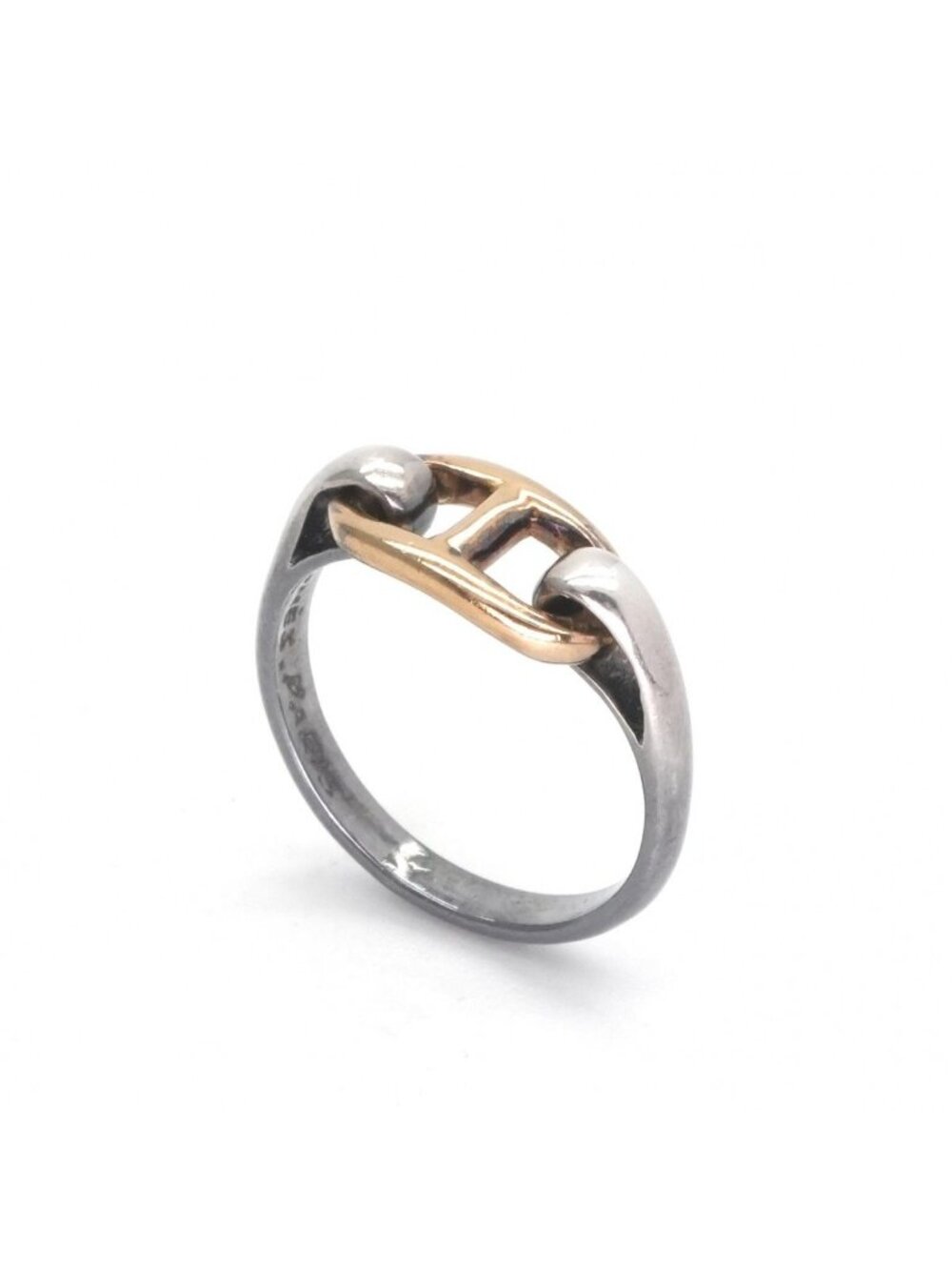 Hermes Chaine D'ancre Ring 925/750 Silver